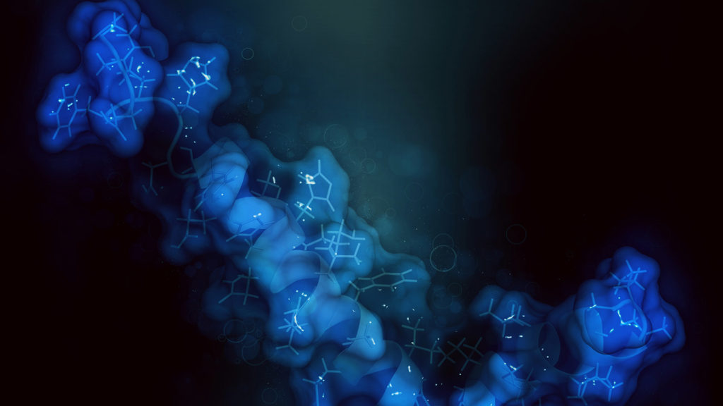 Blue illustration of internal cells